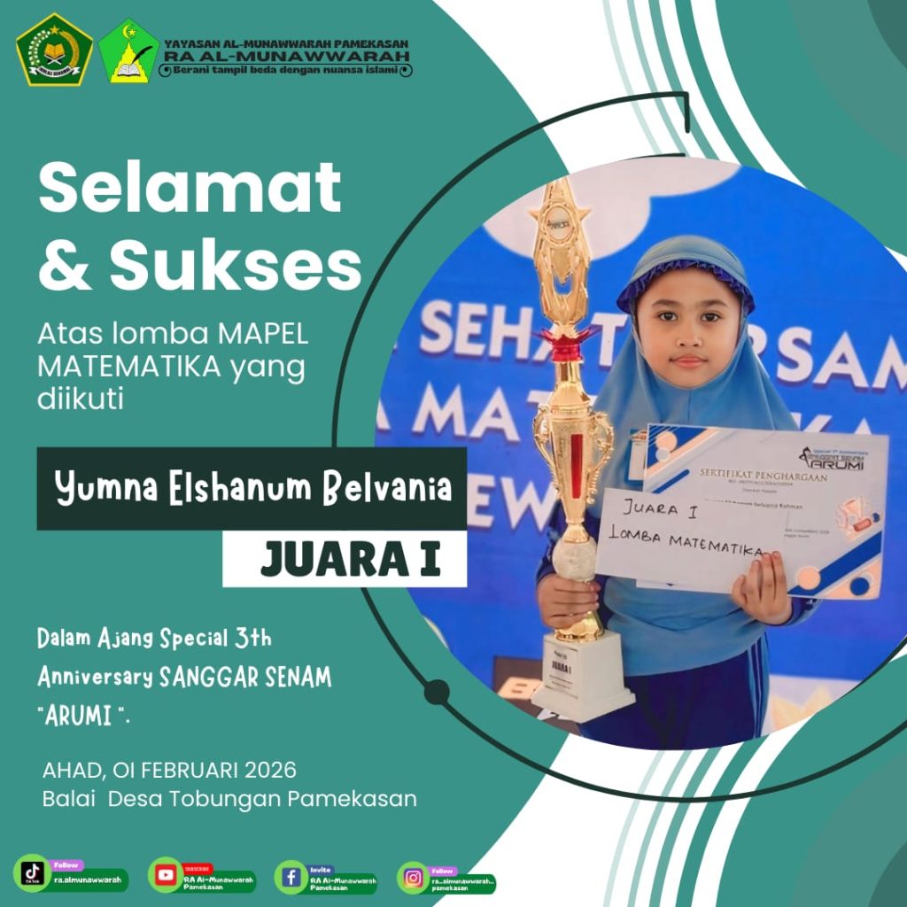 Yumna Elshanum Belvania Raih Juara I Lomba Mewarnai MANOORA FEST 2026