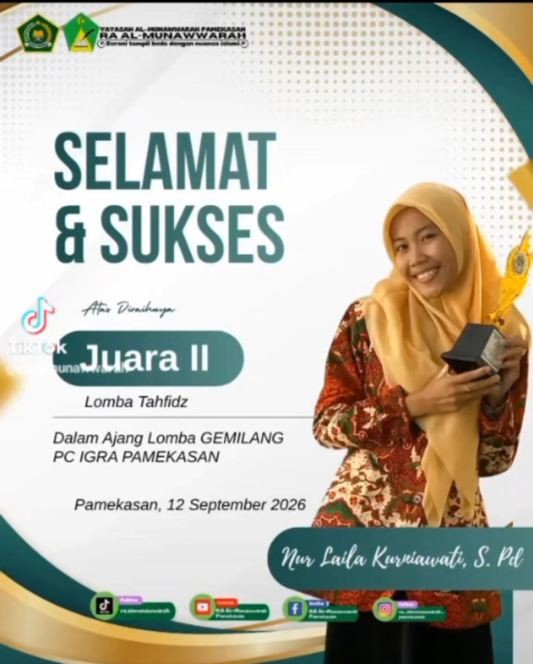RA Al-Munawwarah Raih Prestasi Gemilang dalam Lomba GEMILANG PC IGRA Pamekasan